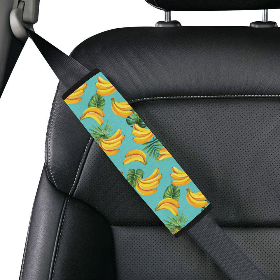 Banana Palm Leaves pattern background Car Seat Belt Cover