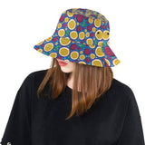 Passion fruit blue background Unisex Bucket Hat