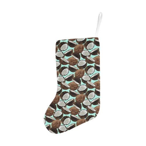 Coconut Pattern Print Design 03 Christmas Stocking