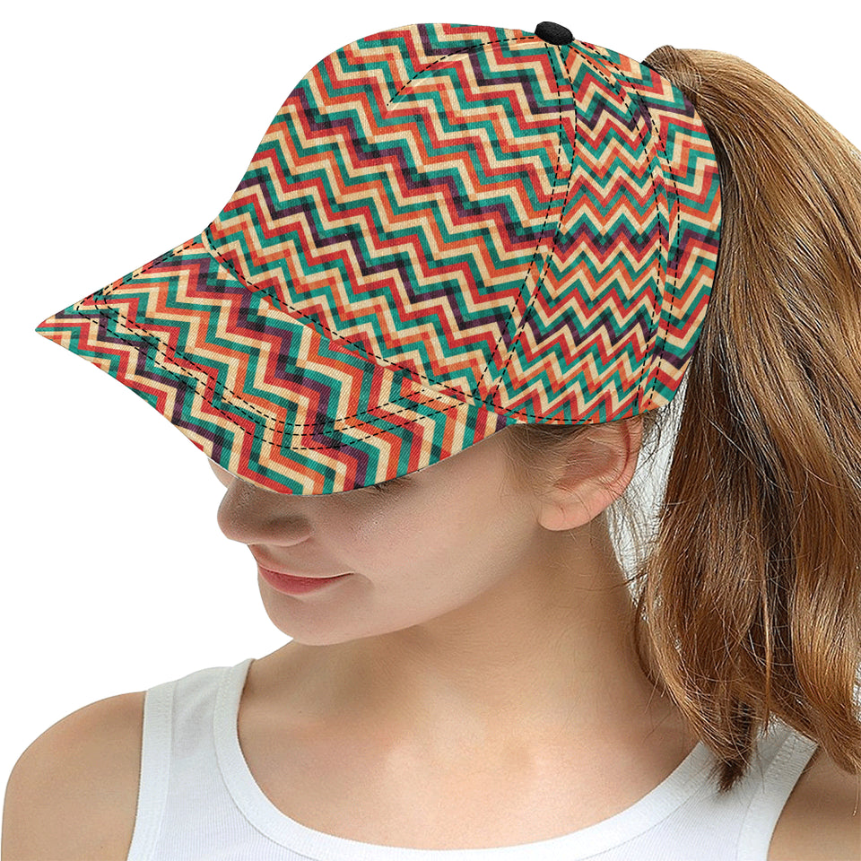 zigzag  chevron colorful pattern All Over Print Snapback Cap