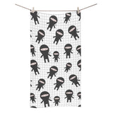 Ninja pattern plaid background Bath Towel