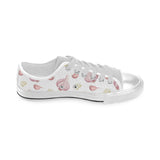 Garlic pattern Men's Low Top Shoes White