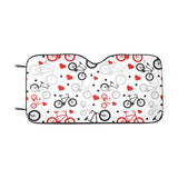 Bicycle Pattern Print Design 04 Car Sun Shade