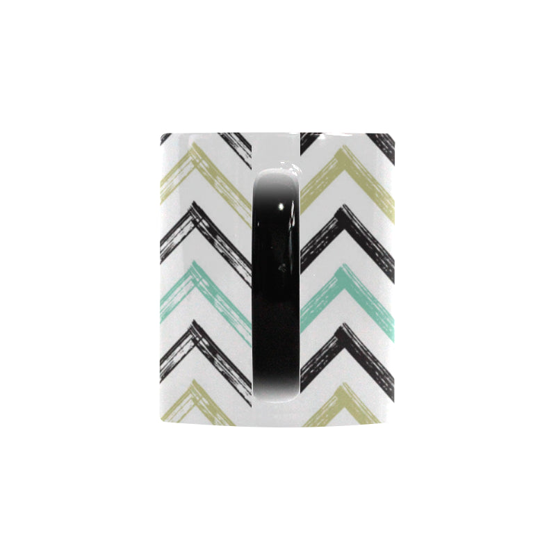 zigzag  chevron paint pattern Morphing Mug Heat Changing Mug