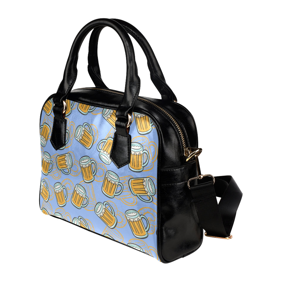 Beer pattern Shoulder Handbag