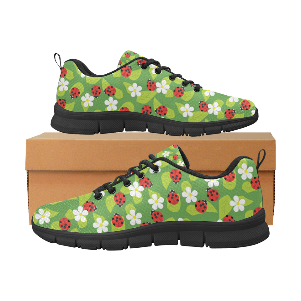 Ladybug Pattern Print Design 01 Men's Breathable Sneakers ( Model 055)