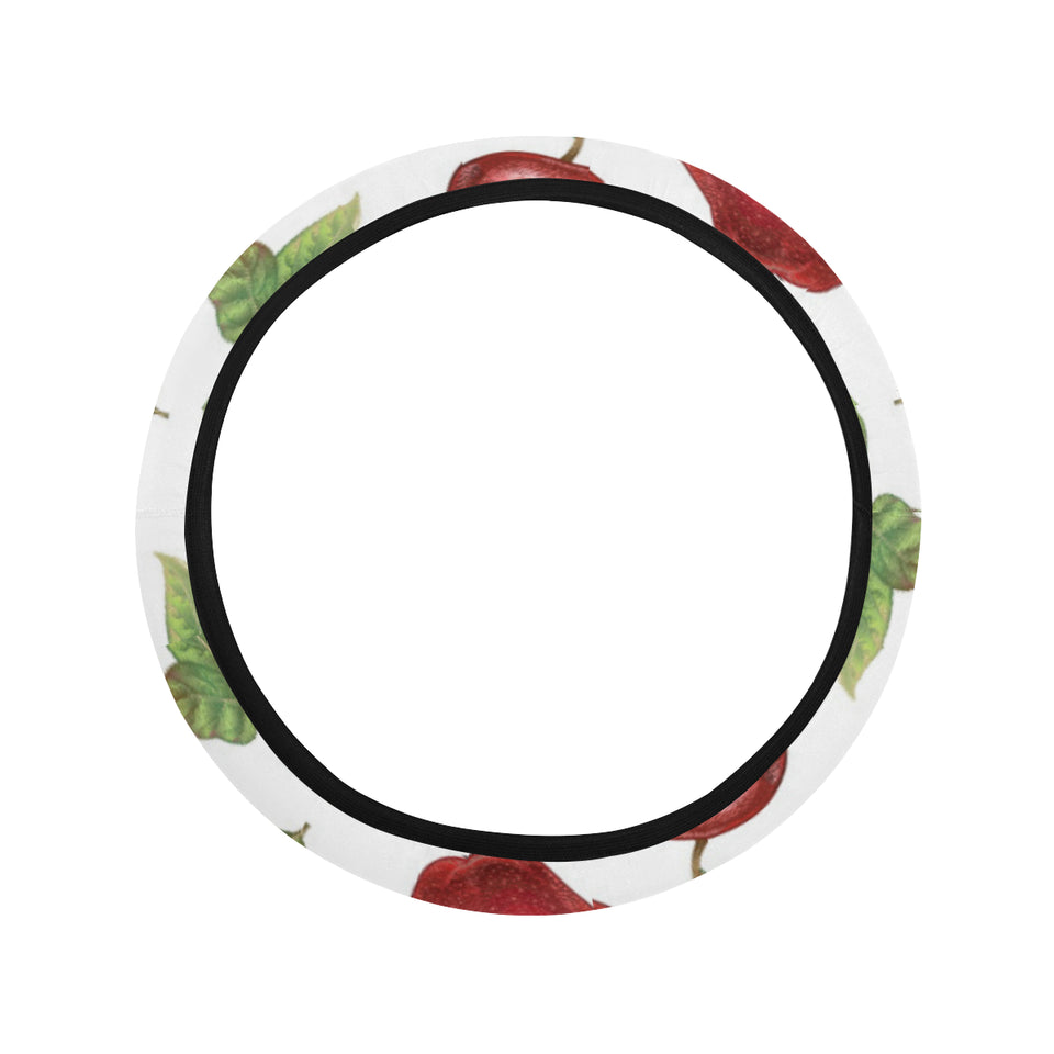 Red apples pattern Car Steering Wheel Cover