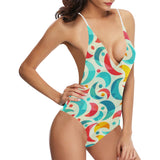 Colorful moon pattern Women's One-Piece Swimsuit