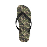 Dark Green camouflage pattern Unisex Flip Flops