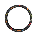 Music Notes Pattern Print Design 02 Car Steering Wheel Cover
