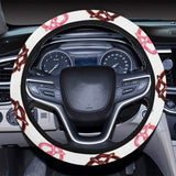 Pretzels Pattern Print Design 04 Car Steering Wheel Cover
