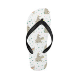 Cute Rhino pattern background Unisex Flip Flops