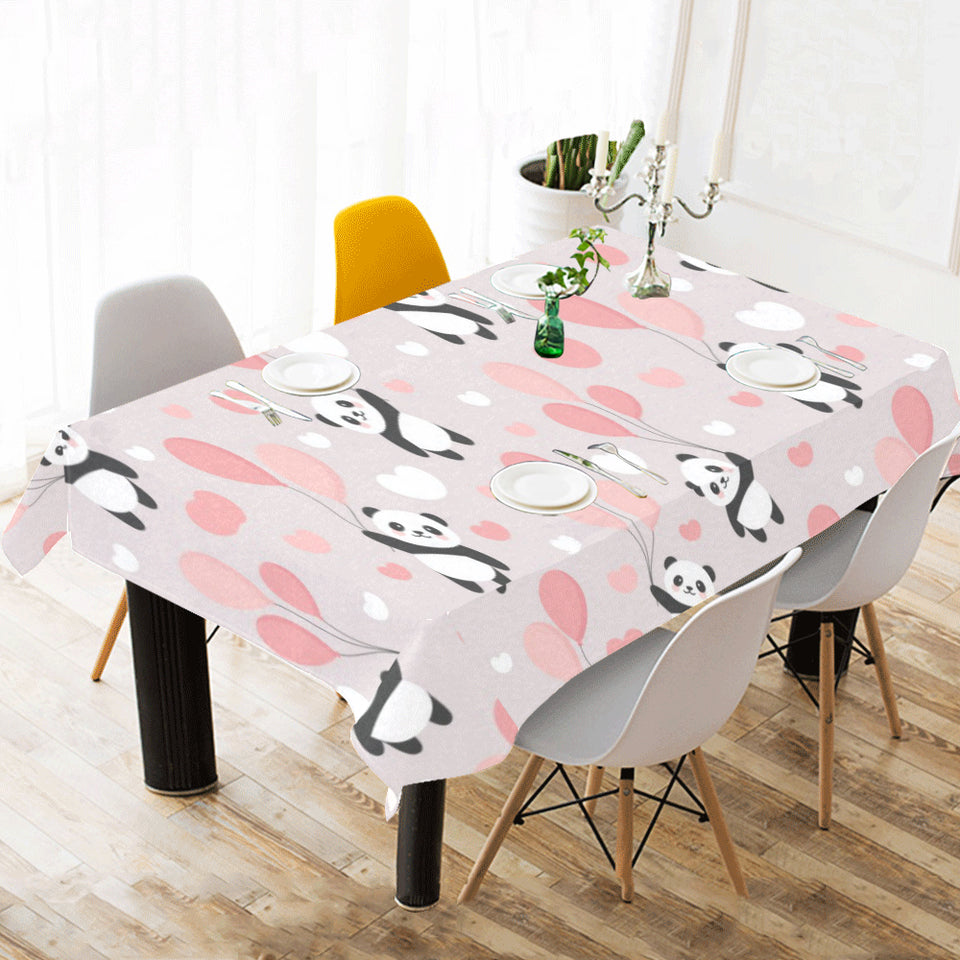 Cute panda ballon heart pattern Tablecloth