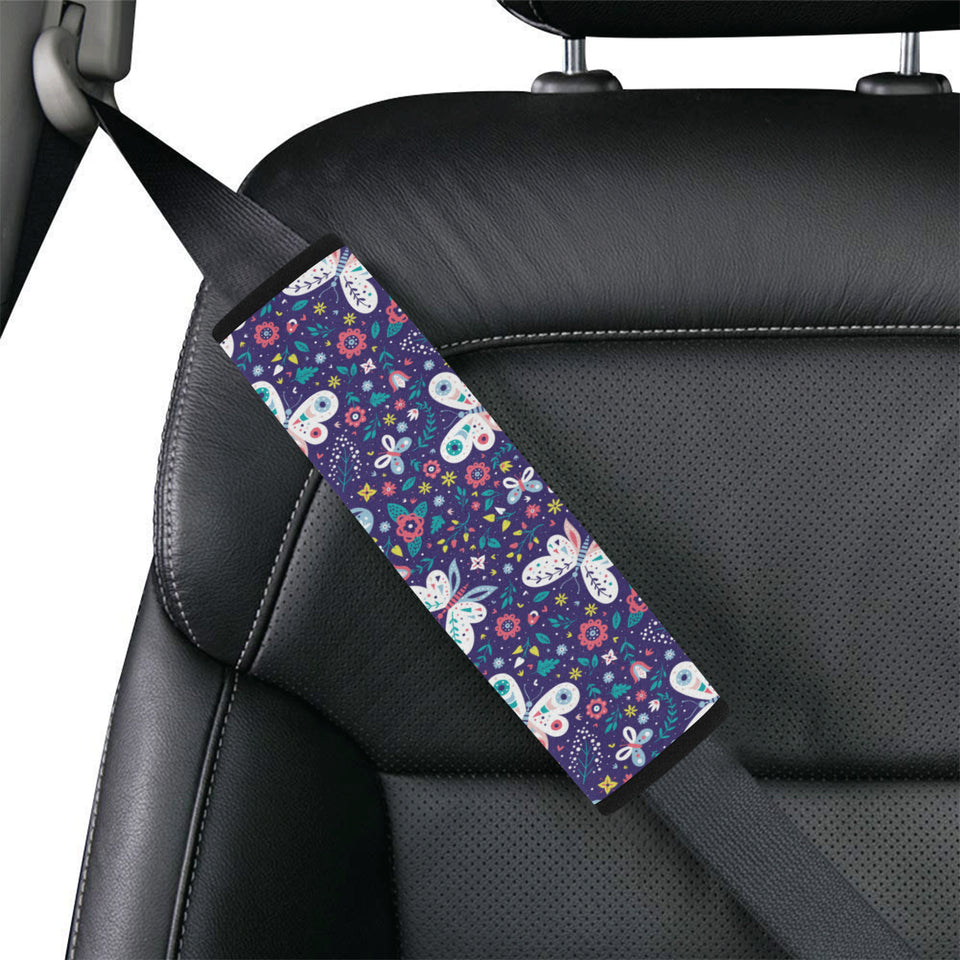 Colorful butterfly flower pattern.eps Car Seat Belt Cover