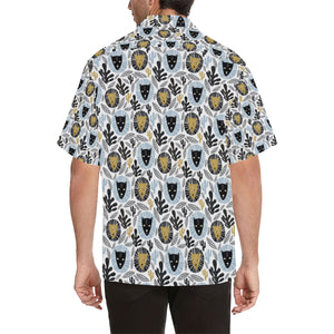 Lion Pattern Print Design 05 Men's All Over Print Hawaiian Shirt (Model T58)