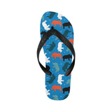 Colorful rhino pattern Unisex Flip Flops