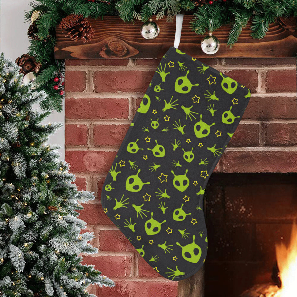 Alien Pattern Print Design 02 Christmas Stocking