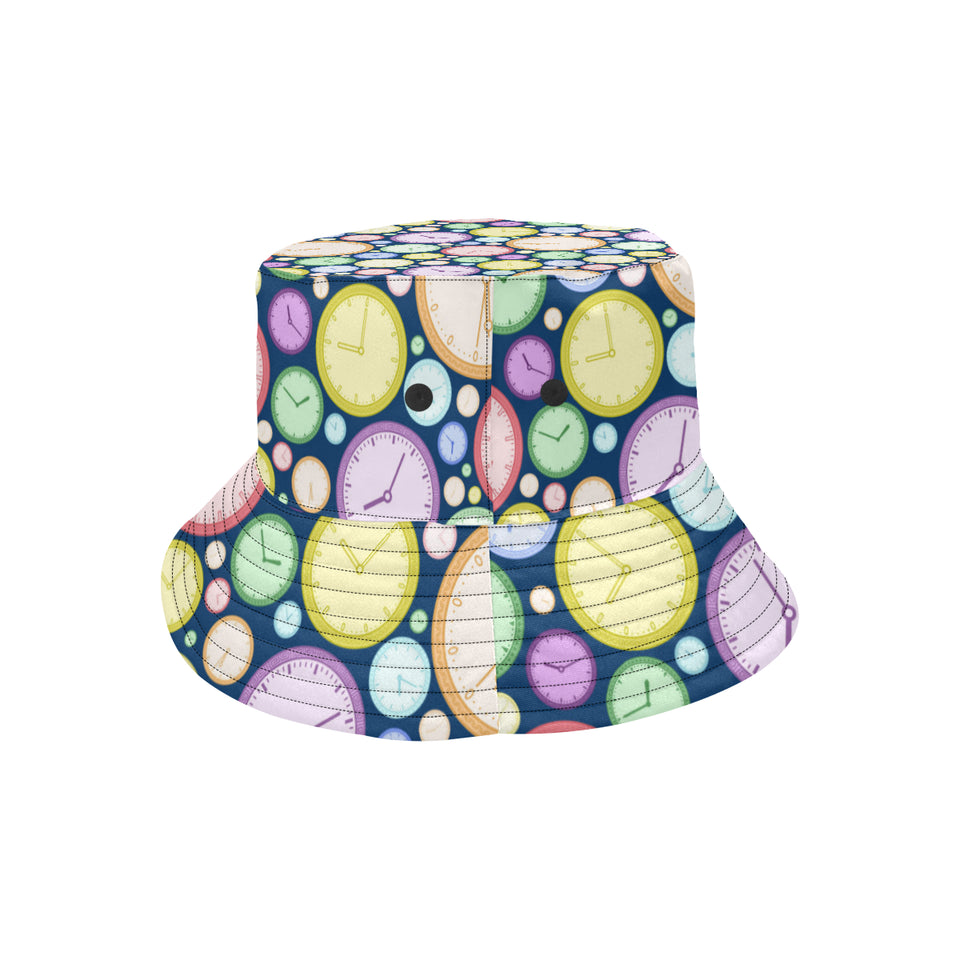 Colorful clock background Unisex Bucket Hat