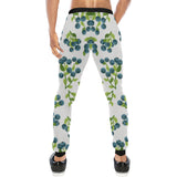 blueberry white background Unisex Casual Sweatpants