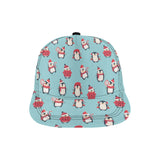 Cute penguin christmas  design pattern All Over Print Snapback Cap