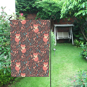 fox leaves mushroom pattern House Flag Garden Flag