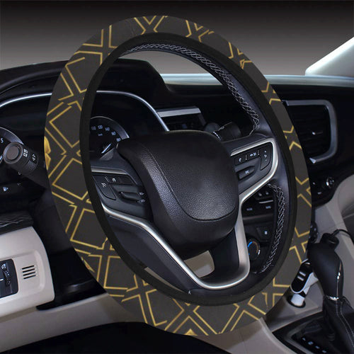 Casino Cards Suits Pattern Print Design 01 Car Steering Wheel Cover