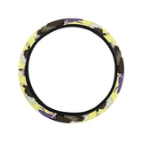 Ostrich Pattern Print Design 04 Car Steering Wheel Cover