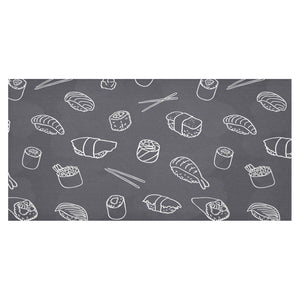 sushi pattern black background Tablecloth