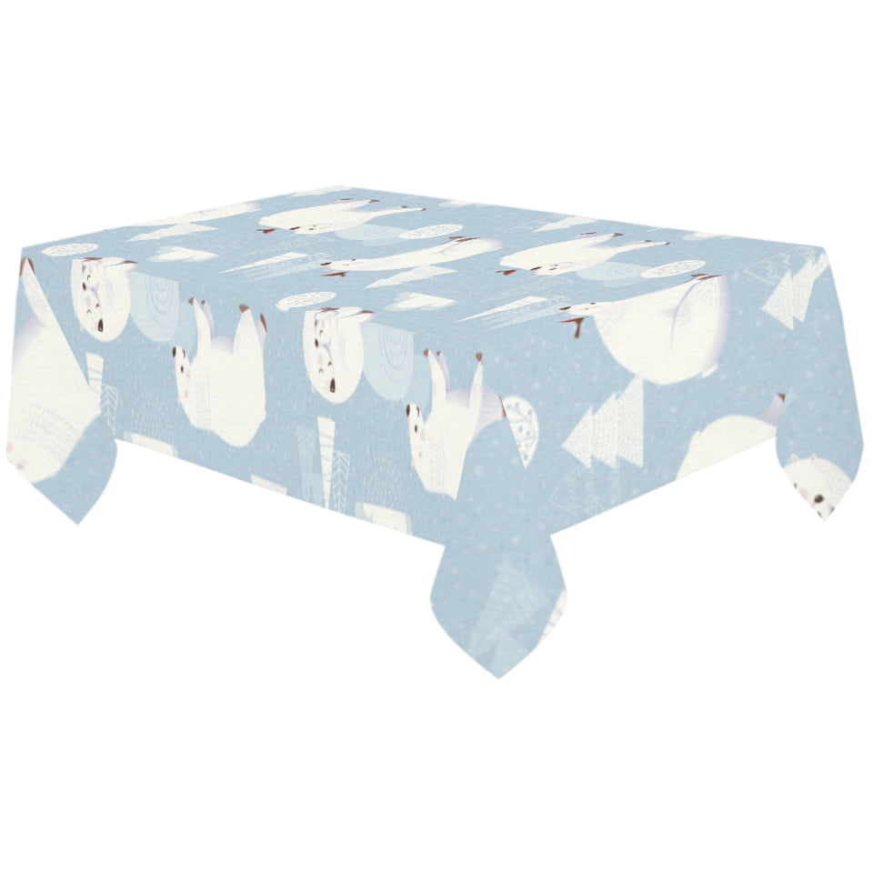 Cute polar bears Christmas decoration pattern Tablecloth