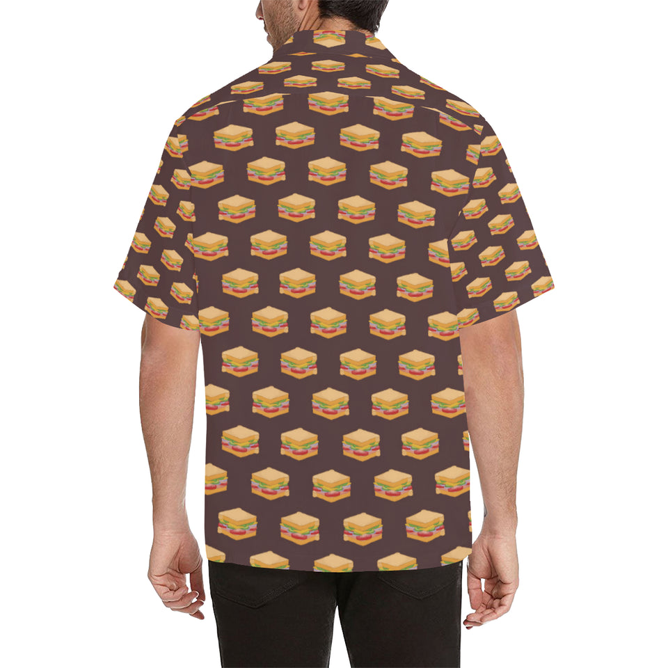 Sandwich Pattern Print Design 04 Men's All Over Print Hawaiian Shirt (Model T58)