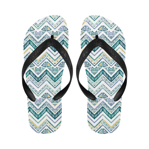 zigzag  chevron paint design pattern Unisex Flip Flops