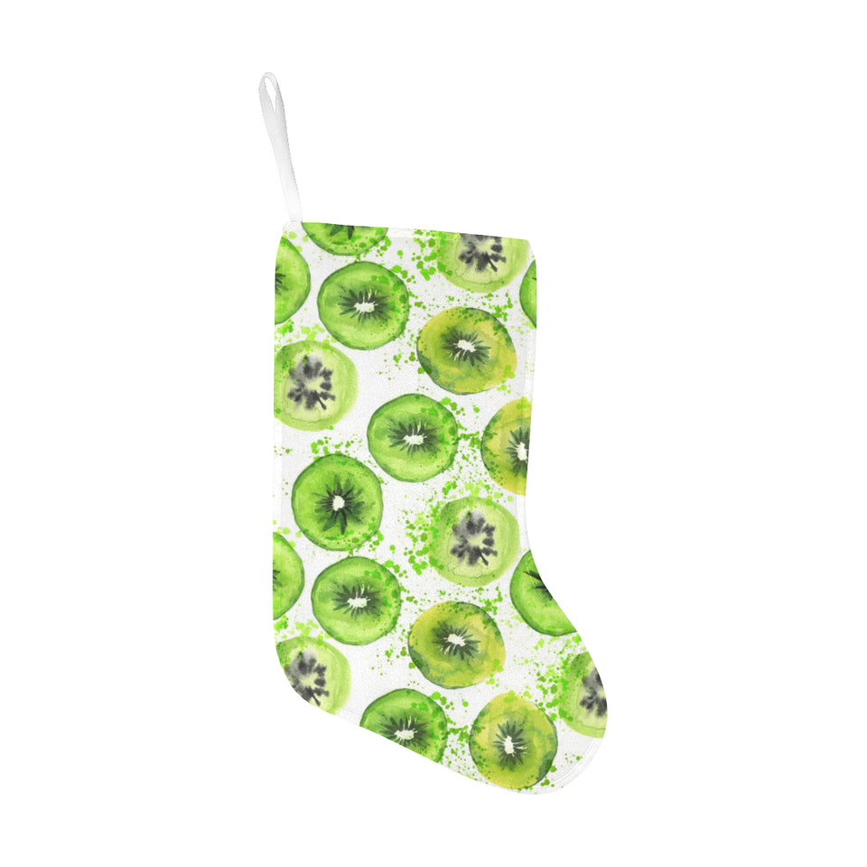 Watercolor kiwi pattern Christmas Stocking