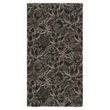 luxurious gold lotus waterlily black background Bath Towel