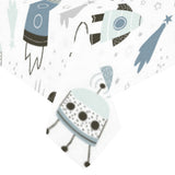 Hand drawn space elements space rocket star planet Tablecloth