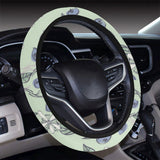 hand drawn blueberry pattern Car Steering Wheel Cover