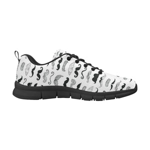 Mustache Beard Pattern Print Design 04 Men's Breathable Sneakers ( Model 055)