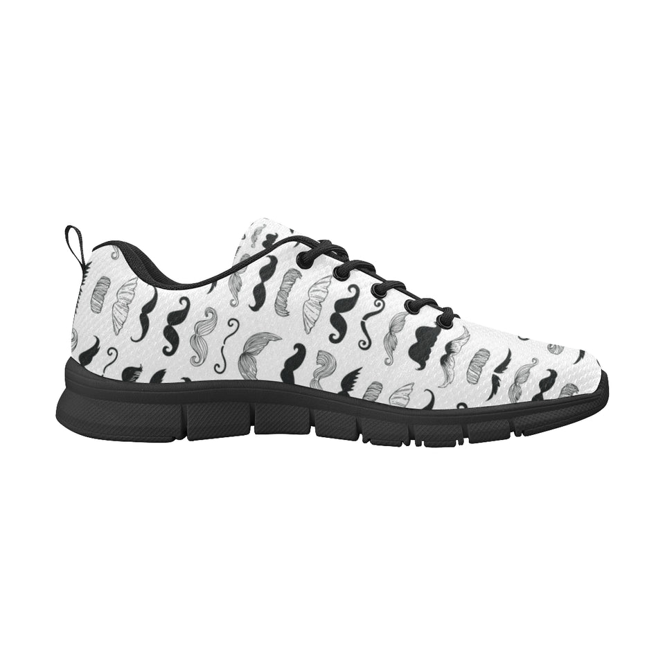 Mustache Beard Pattern Print Design 04 Men's Breathable Sneakers ( Model 055)