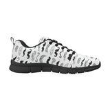 Mustache Beard Pattern Print Design 04 Men's Breathable Sneakers ( Model 055)