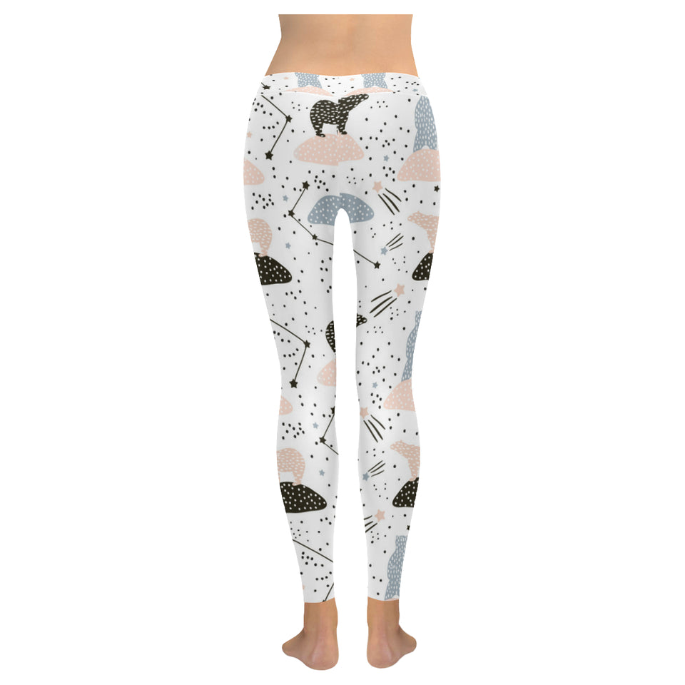 Polar bears star poka dot pattern Women's Legging Fulfilled In US
