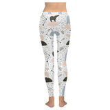 Polar bears star poka dot pattern Women's Legging Fulfilled In US