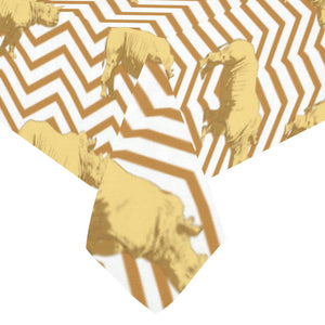 Rhino yellow theme pattern Tablecloth