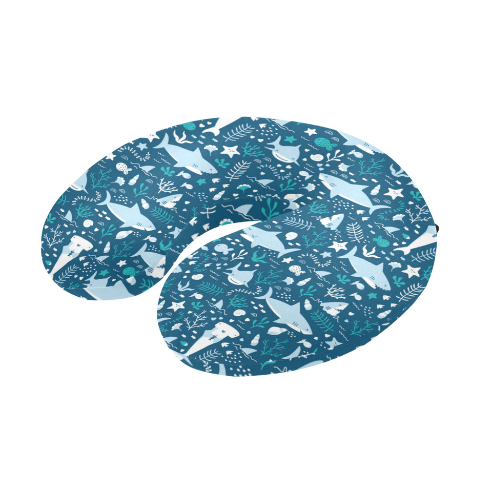 Cute shark pattern U-Shaped Travel Neck Pillow