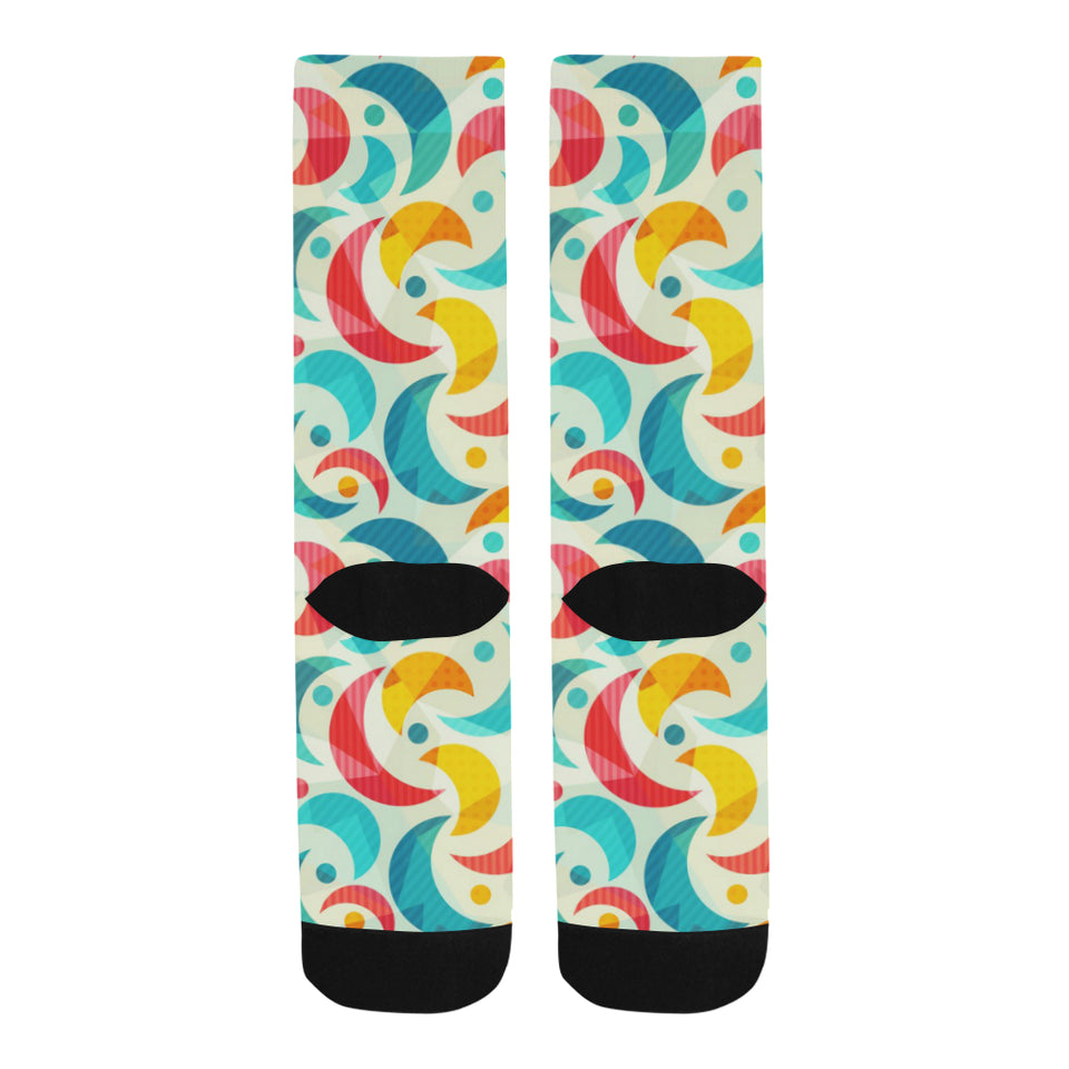 Colorful moon pattern Crew Socks