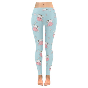 Cute cow flower pattern Women's Legging Fulfilled In US