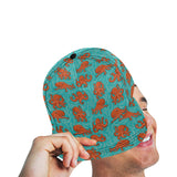 Octopus turquoise background All Over Print Snapback Cap