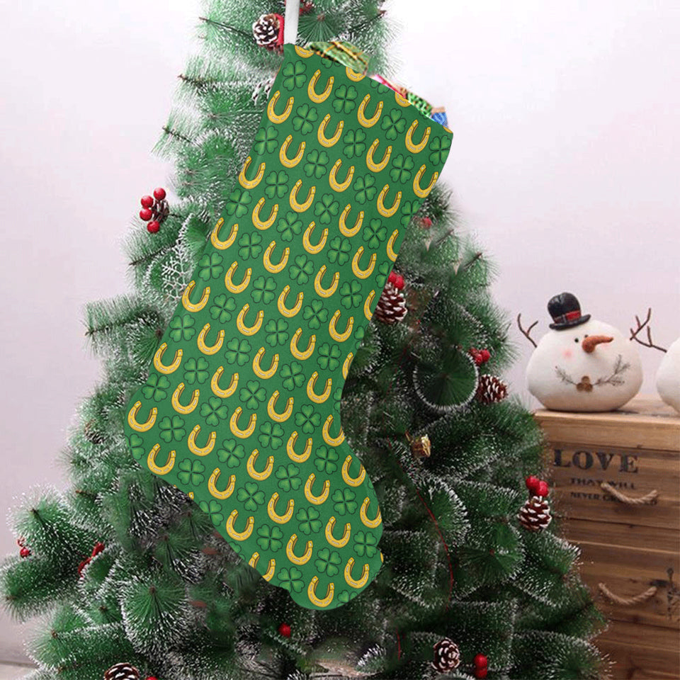 Horseshoes Pattern Print Design 05 Christmas Stocking