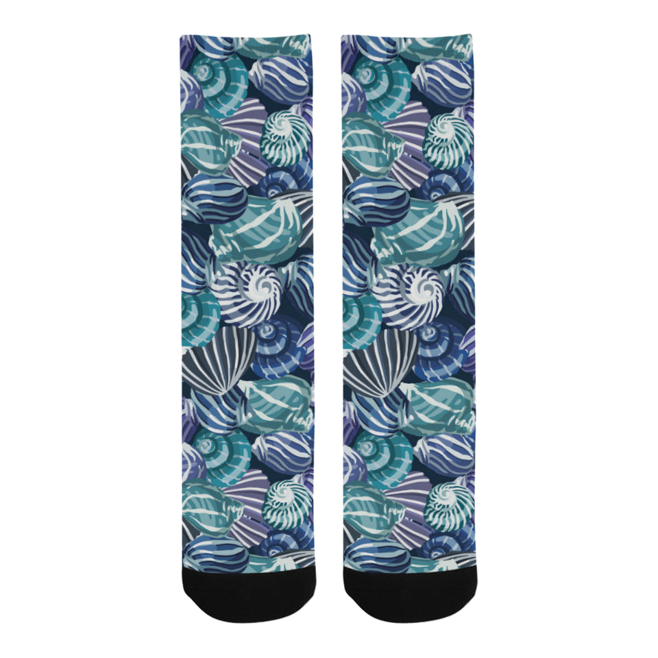 Shell design pattern Crew Socks