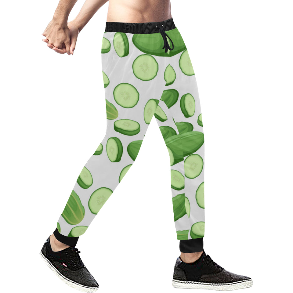 cucumber whole slices pattern Unisex Casual Sweatpants