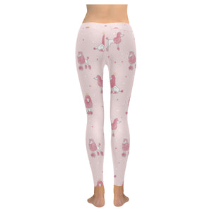 Poodle dog pink color theme Women's Legging Fulfilled In US