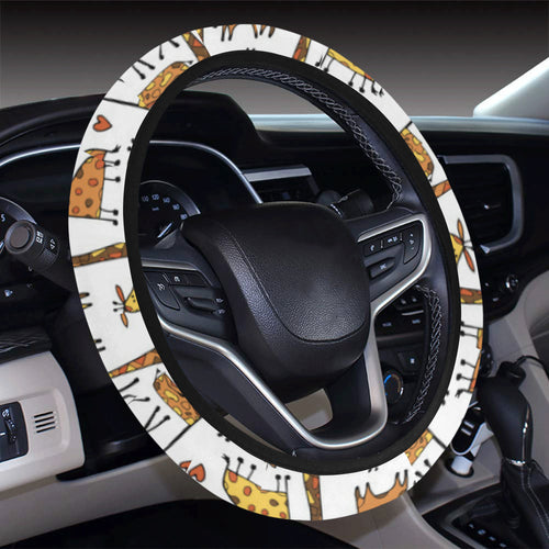 Giraffe Pattern Print Design 04 Car Steering Wheel Cover